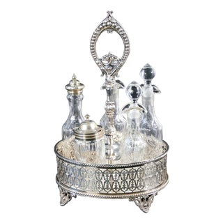 19th Century Victorian Cruet Set, Set of 5 For Sale