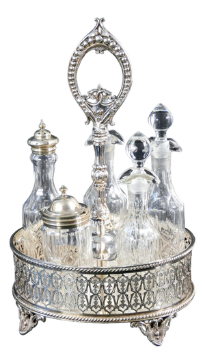 19th Century Victorian Cruet Set, Set of 5