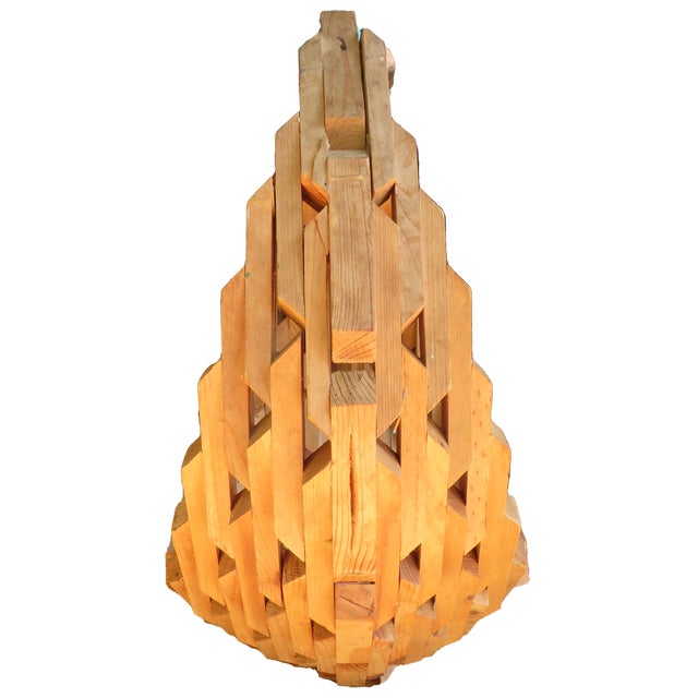 Art Deco Large Tramp Art Woven Wood Sculpture For Sale - Image 3 of 5