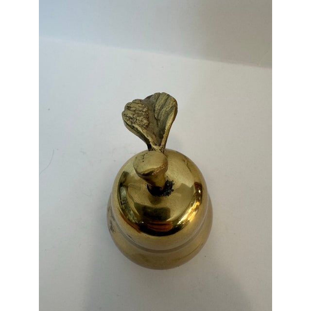 Mid-Century Modern Vintage Mid-Century Modern Solid Brass Pear Bell For Sale - Image 3 of 4