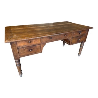 Antique Double-Sided Desk in Oak, 1800s For Sale