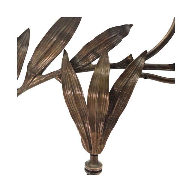 French Art Nouveau Brass Lily Botanical Candelabra, 5-Light, Early 20th Century 15" For Sale - Image 10 of 10