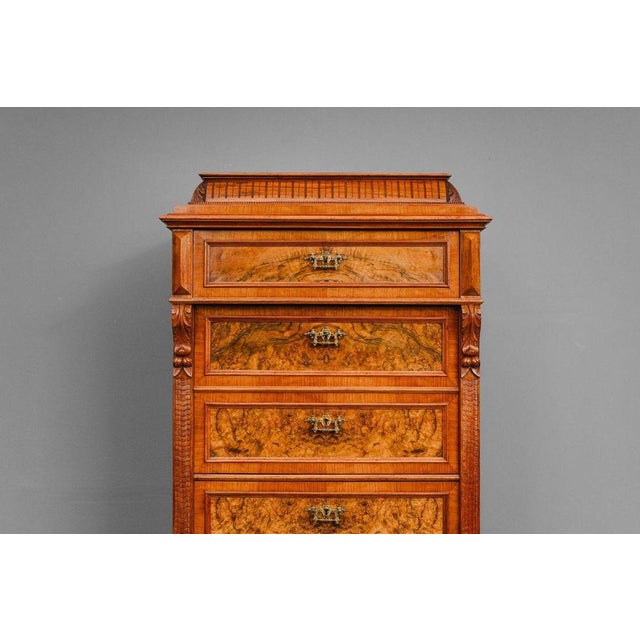 Gründerzeit Office Desk in Walnut, 19th Century For Sale - Image 18 of 18