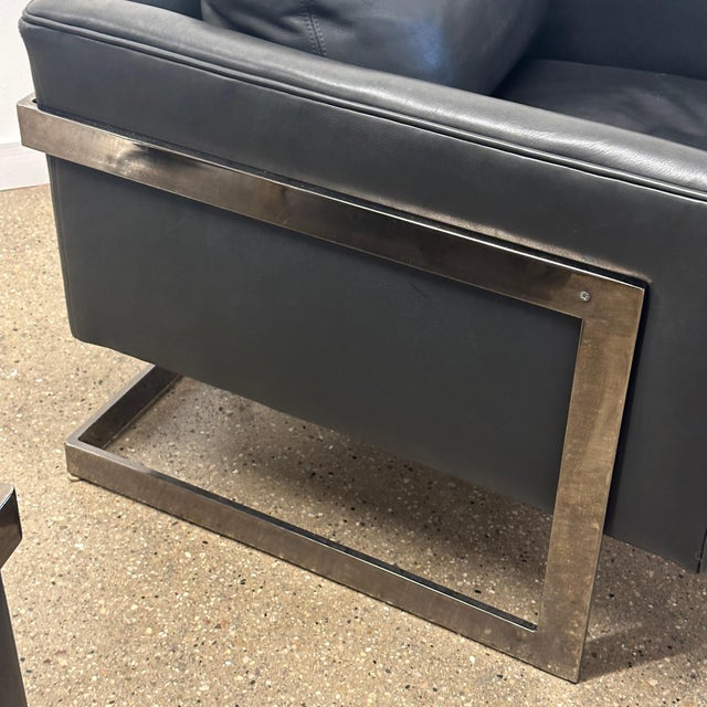 2000 - 2009 Pair of No. 989 T-Back Cube Lounge Chairs by Milo Baughman for Thayer Coggin For Sale - Image 5 of 12