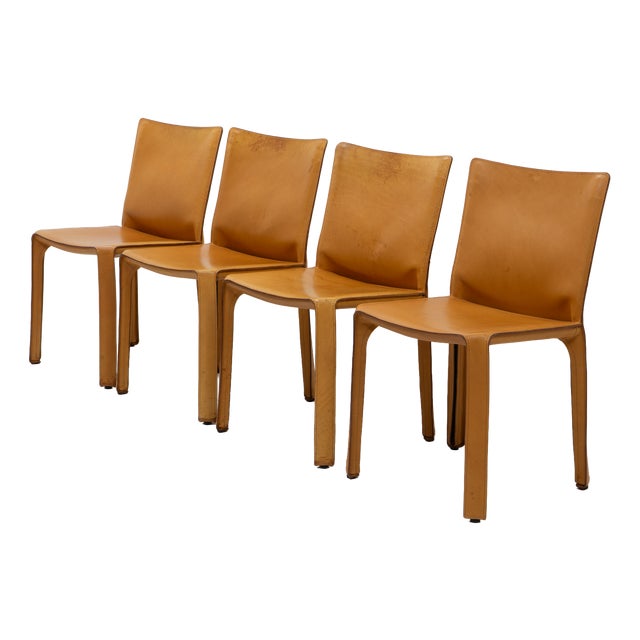 Cab 412 Chairs by Mario Bellini for Cassina, 1990s, Set of 4 For Sale