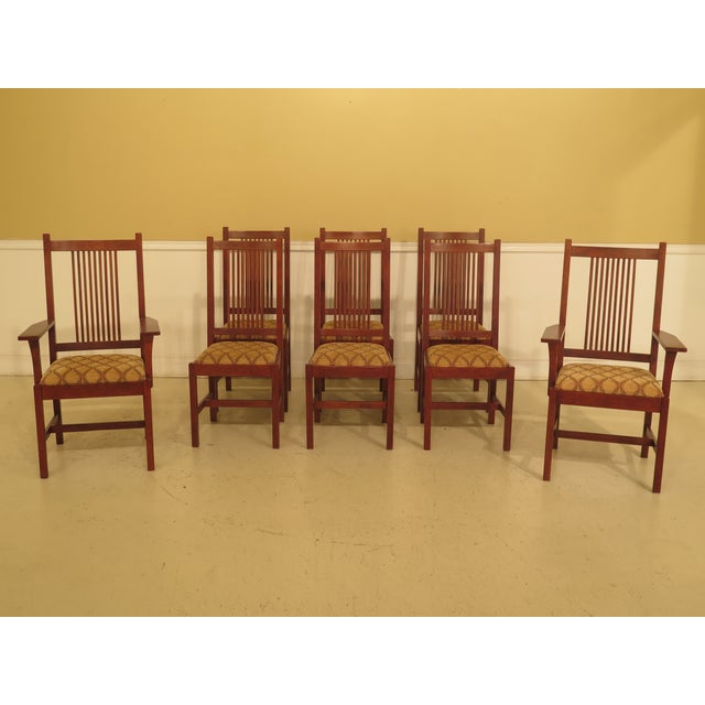 Set of 8 Stickley Mission Cherry Dining Room Chairs Set of 8 Chairish