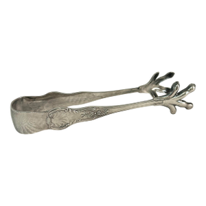 1900 Reed and Barton “Kings” Silver Plate Talon Ice Tongs