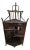 19th Century English Bamboo Corner Etarge Shelf For Sale
