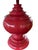 Early 21st Century Red Lacquered Turned Table Lamp With Turned Finial For Sale - Image 5 of 5