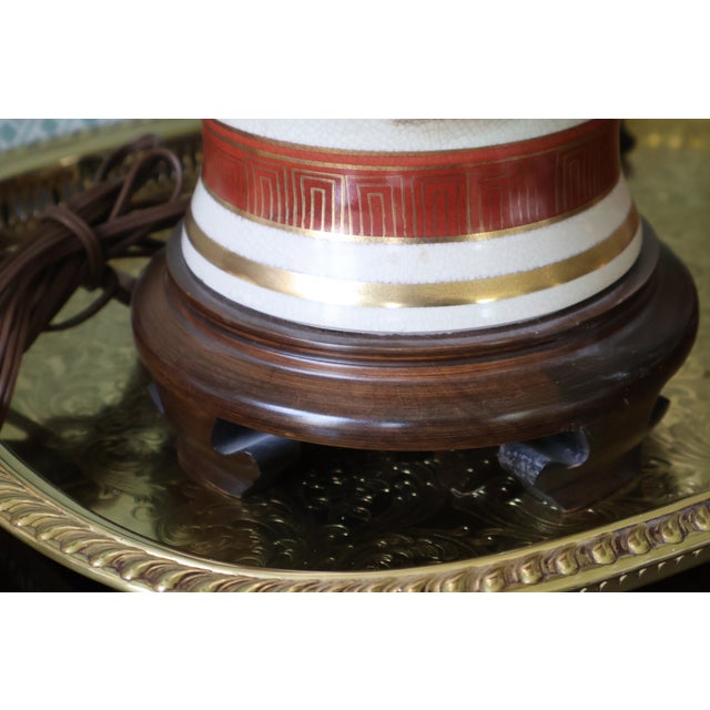 Antique Meiji Japanese Satsuma Procession Jar Lamp by Jukō For Sale - Image 18 of 18