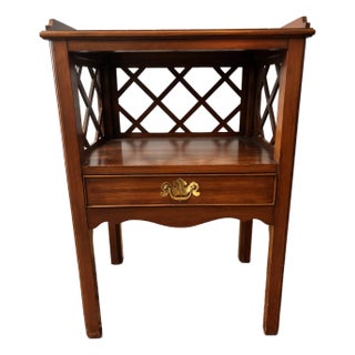 1980s Henkel Harris Night Stand in Cherry For Sale