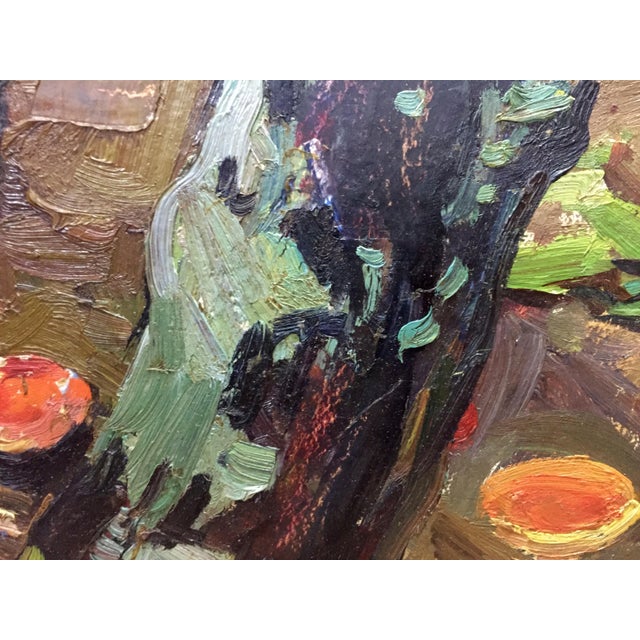 1970s 1970s Oil Painting Mushroom Glade Moses Faybovich Gantman For Sale - Image 5 of 10