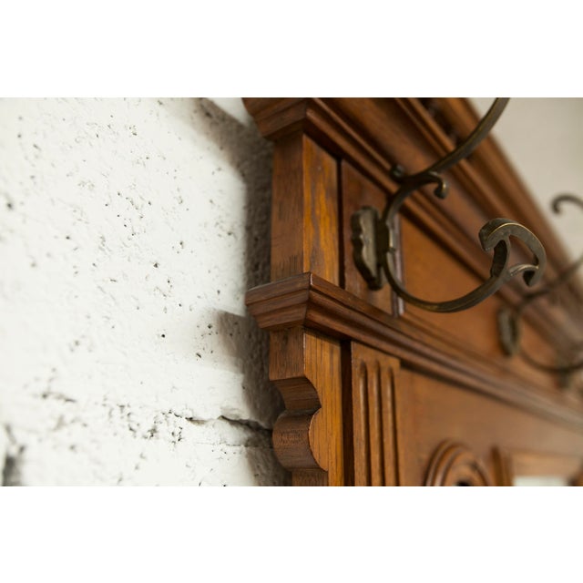 Napoleon III Style Wardrobe in Walnut with Marble, 1890s For Sale - Image 12 of 18