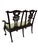 Chippendale Mid 20th Century English Chippendale Style Mahogany Window Bench With Carved Openwork Backs For Sale - Image 3 of 5