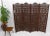 Four-Panel Finely Carved Teak Room Divider Screen For Sale - Image 11 of 12