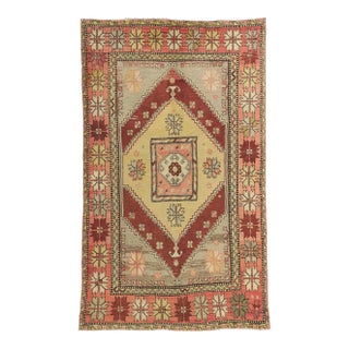 Mid 20th Century Vintage Turkish Oushak Rug - 04'08 X 07'10 For Sale