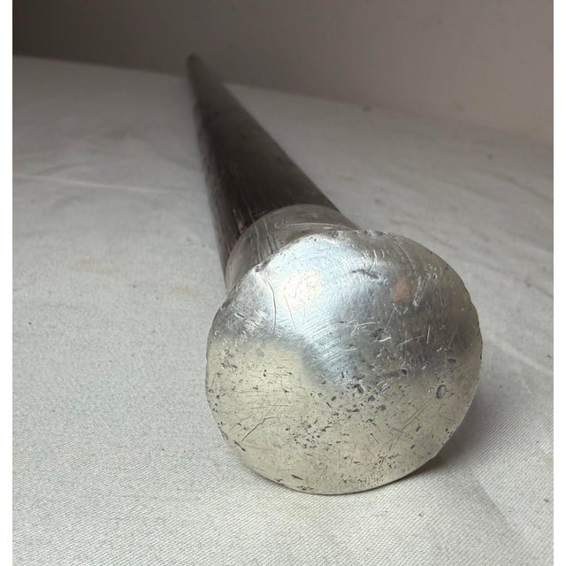 Rare Antique 1776 Battle of Sullivan's Island Boat JBB Silver Walking Stick Cane For Sale - Image 10 of 13