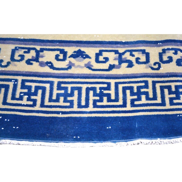 1950s New Chinese Art Deco Hand Knotted Wool Rug, 8'7x11'3 For Sale In New York - Image 6 of 7