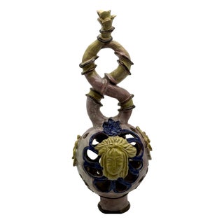 Viennese Art Deco Ceramic Model 714/1 Mask Vessel by Vally Wieselthier for Wiener Werkstätte, 1919–1922 For Sale