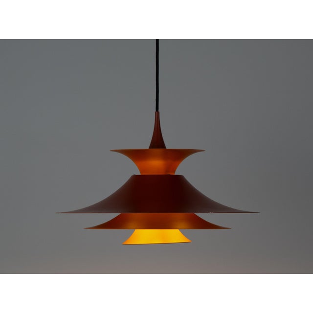 Vintage Aluminum Radius Pendant Lamp by Erik Balslev for Fog and Mørup, 1977 For Sale - Image 3 of 16