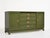 Asian Mid Century Ming Style Chinoiserie Buffet by American of Martinsville in Olive Green - Newly Painted For Sale - Image 3 of 14
