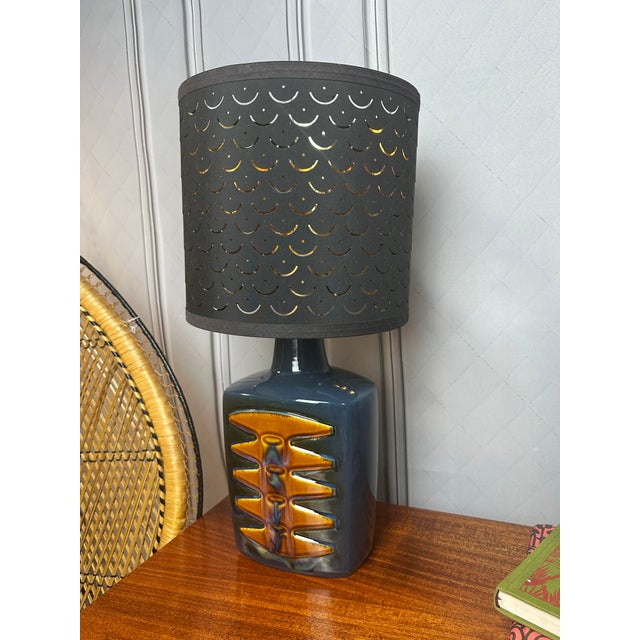 Vintage Danish Ceramic Table Lamp by Einar Johansen for Søholm, 1960s For Sale - Image 11 of 12