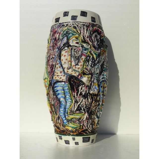 Ceramic Clowns Vase from Libertas RSM, San Marino, Italy For Sale - Image 5 of 6
