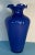 Traditional Murano Blue Ruffled Art Glass Vase For Sale - Image 3 of 12