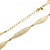 Elegant estate 14K two-tone gold Splendori necklace featuring alternating yellow gold mesh links accented with white gold...