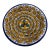 1960s Deruta Italian Pottery Geo Peacock Feathers Large Platter 15in For Sale