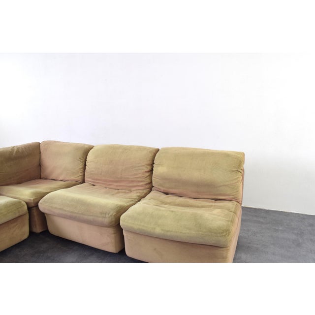 Mid-Century Modern Modular Corner Sofa from Rolf Benz, 1970s, Set of 4 For Sale - Image 11 of 14