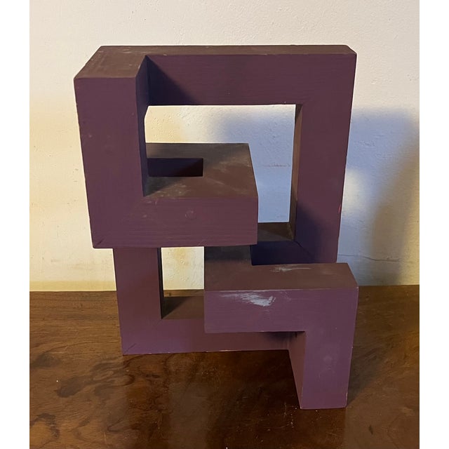 David Seccombe (New York City 1930 - 2022) Mid-Century Modernist Abstract Paint Decorated Wood Table Sculpture Circa 1960 For Sale - Image 11 of 18