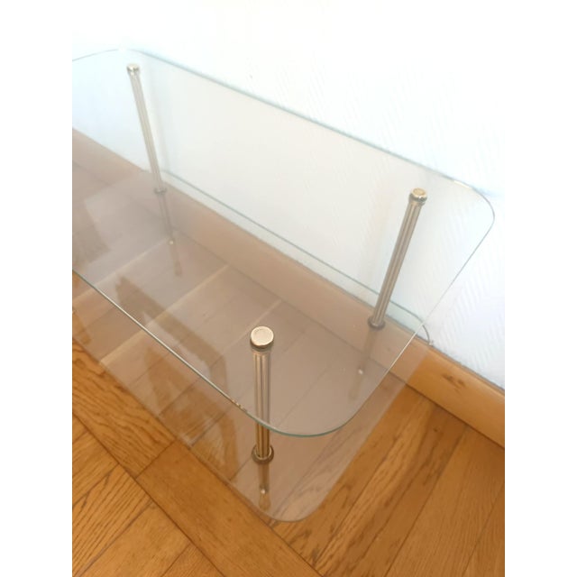 1960s Vintage Coffee Table in Brass and Glass, 1960 For Sale - Image 5 of 11