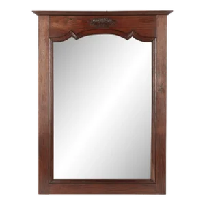 French Country Oak Trumeau Mirror 28.75"w X 41"h