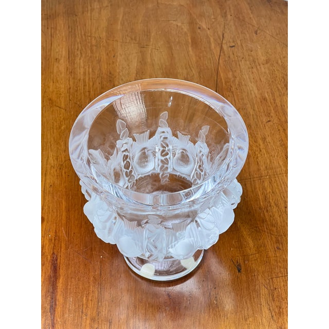 Lalique Vintage Lalique Dampierre Sparrow Footed Vase For Sale - Image 4 of 11
