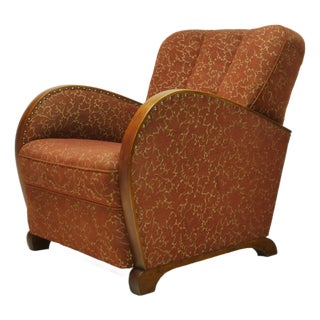 Mid-Century Art Deco Club Chair, Germany, 1950s For Sale