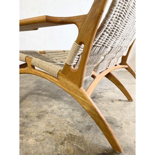 Mid-Century Modern Martin Godsk for Godsk Snedkeri M20 Rope Danish Modern Loveseat or Couch For Sale - Image 3 of 6