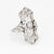 Traditional Antique Edwardian Diamond Ring Platinum Flower Design Vintage Plaque Jewellery 5 size 5 For Sale - Image 3 of 6