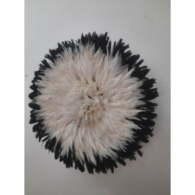 Early 21st Century White with Black Outline Juju Hat For Sale - Image 5 of 7