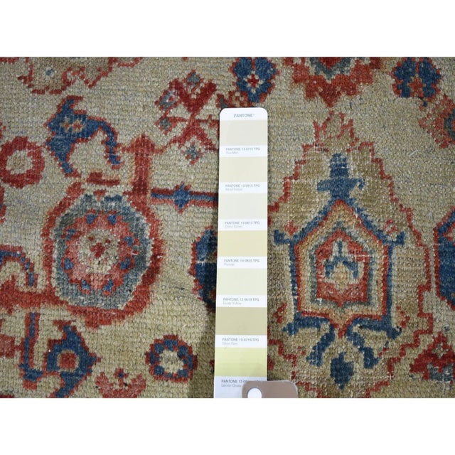 Antique Persian Mahal Beige Wool Handmade Rug For Sale - Image 10 of 13