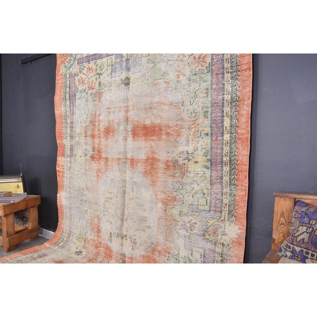 Anatolian Handmade Wool Oushak Rug, 1960, in Flawless conditions. Designed 1960 to 1969