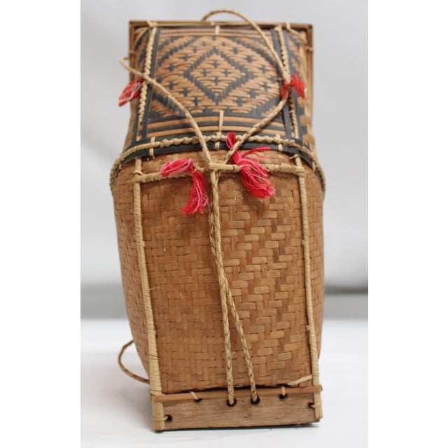Wicker Woven Basket B For Sale - Image 4 of 11