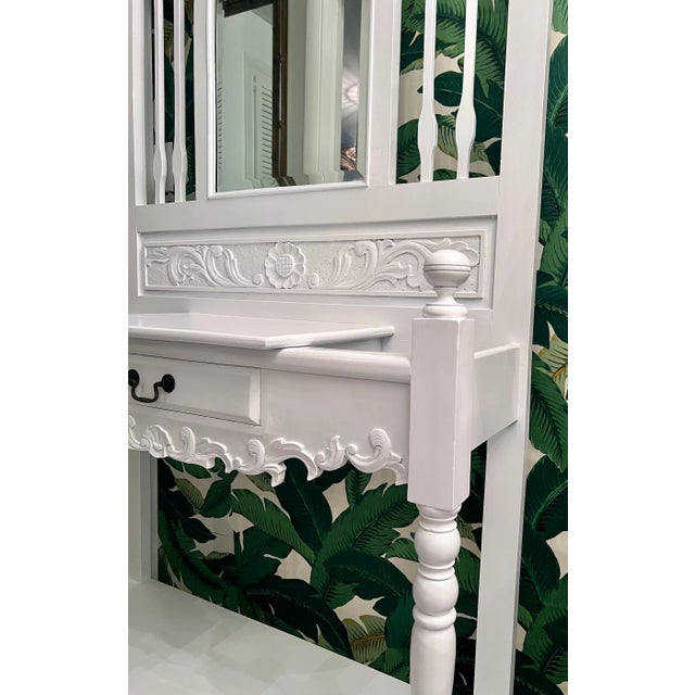 Early 20th Century White Hall Tree For Sale - Image 4 of 6