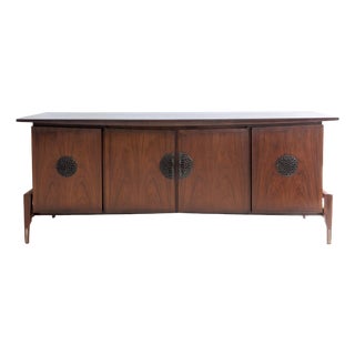 Mid-Century Walnut Sideboard from Helen Hobey Baker, USA, 1960s For Sale
