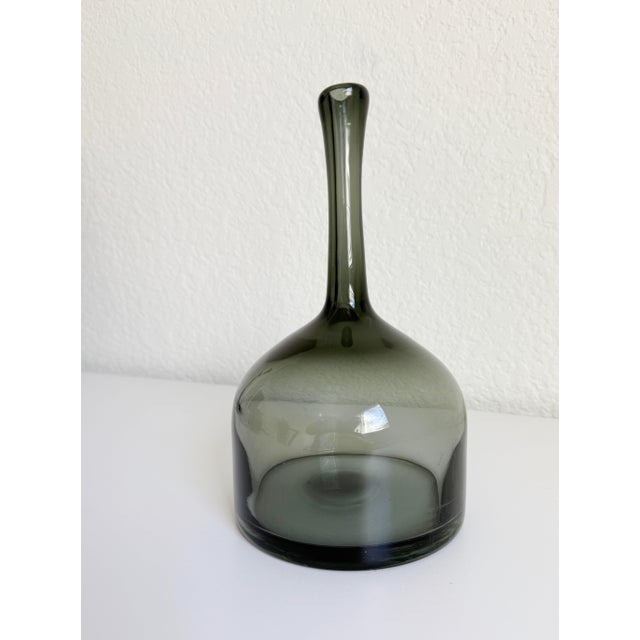Smoked Glass Bottle Vase, Mid 20th Century For Sale In Sacramento - Image 6 of 10