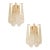 Contemporary Mid-Century Modern "Conchiglie" Murano Glass Gold Wall Sconce-Set of Two For Sale