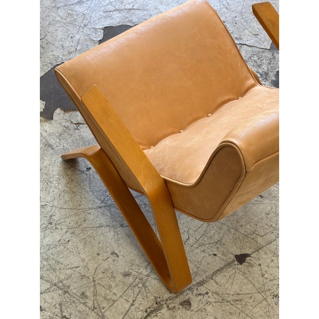 1960s Mid Century Knoll Eero Saarinen Grasshopper Leather Lounge Chair For Sale - Image 5 of 7
