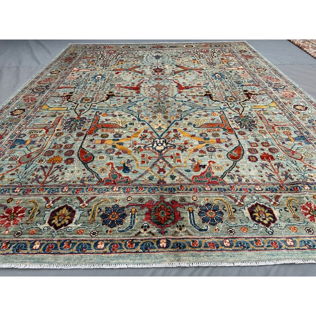 Shabby Chic Persian Bidjar Hand Knotted Rug 8'0" X 10'0" Gray/Ivory For Sale - Image 4 of 8
