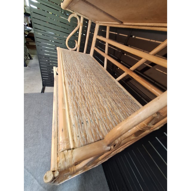 Modern 1970s Bamboo, Rattan, and Cane Étagère/ Freestanding Shelf For Sale - Image 3 of 3