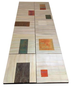 Abstract Metal Panels in Iridescent Paints, 1980s, Set of 10